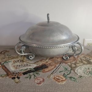 Mid-Century Farberware Wrought Aluminum Dish with Lid